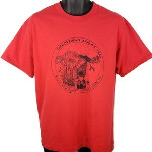 Akelas Trail Cub Scout T Shirt Vintage 90s BDAC 50/50 Made In USA Mens Large
